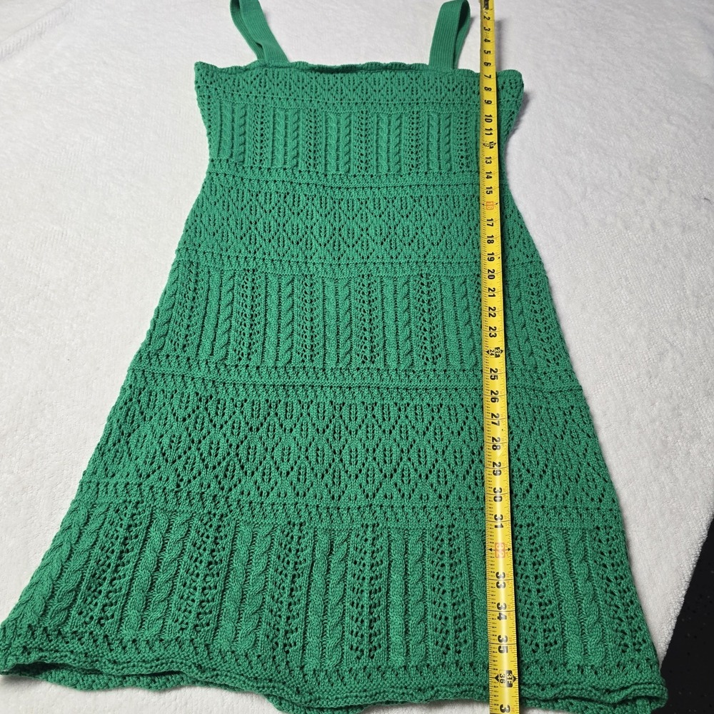 Taylor Green Knit Dress Girls Teens XL Fits Like Womens S M Cable Lined 36" Long